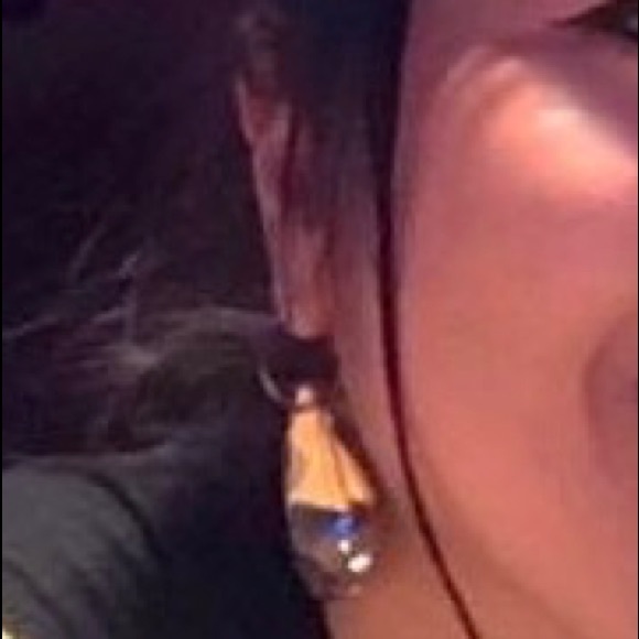 💰3 items for $25 🏷 Amber Crystal Drop Earring - Picture 4 of 4